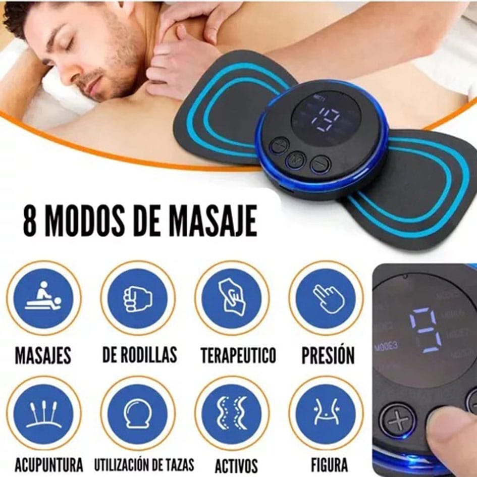 Mini Parche Masajeador Corporal Eléctrico Portátil