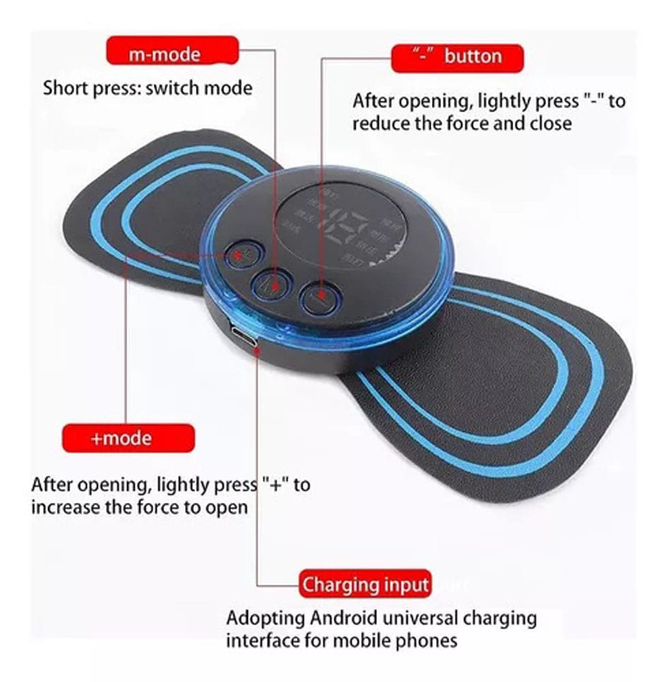Mini Parche Masajeador Corporal Eléctrico Portátil