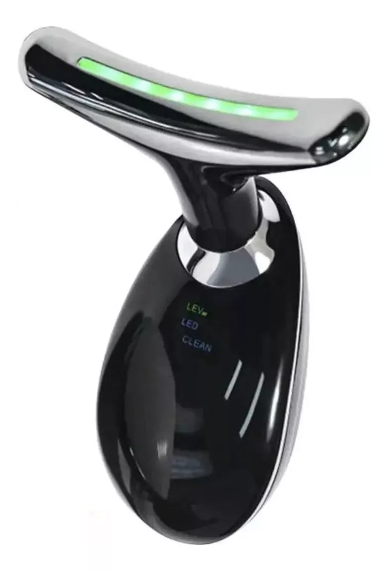 Masajeador Facial Eléctrico con Luz LED, Calor y Cuidado para Cuello