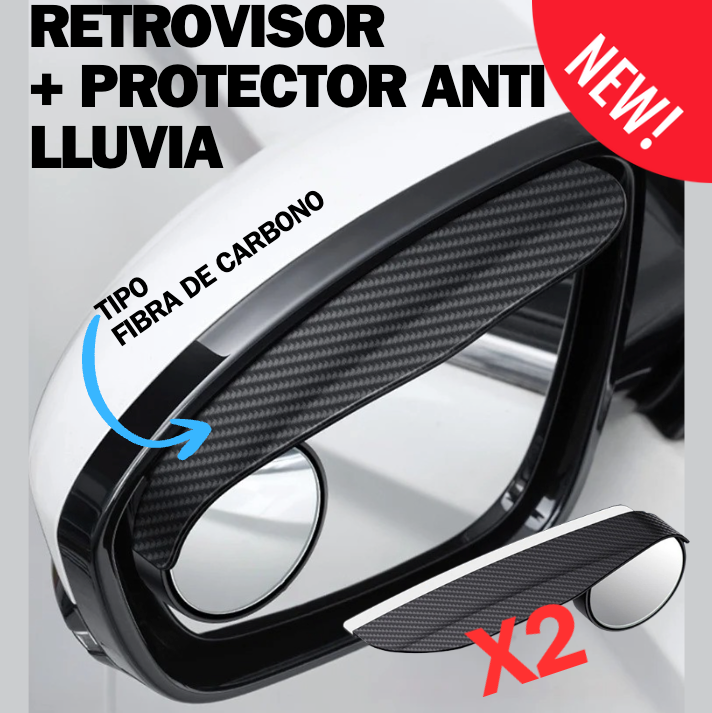 RETROVISOR 2 EN 1 CARBON FIBER DROPS