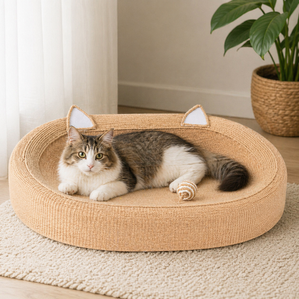 Rascador y Cama para Gatos 2 en 1