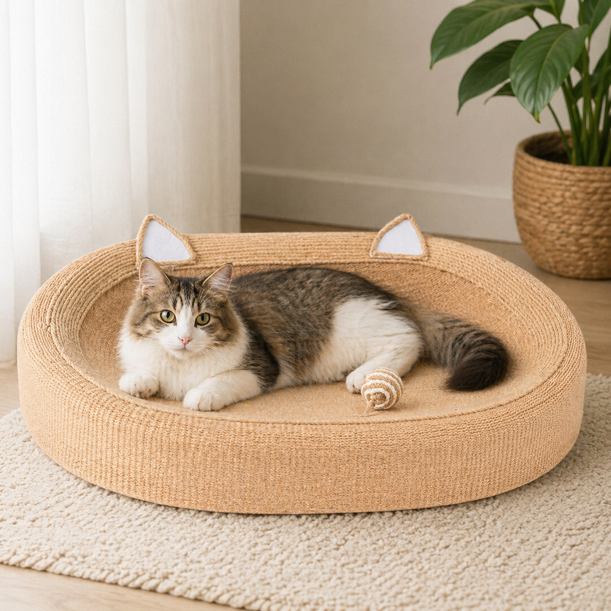 Rascador y Cama para Gatos 2 en 1