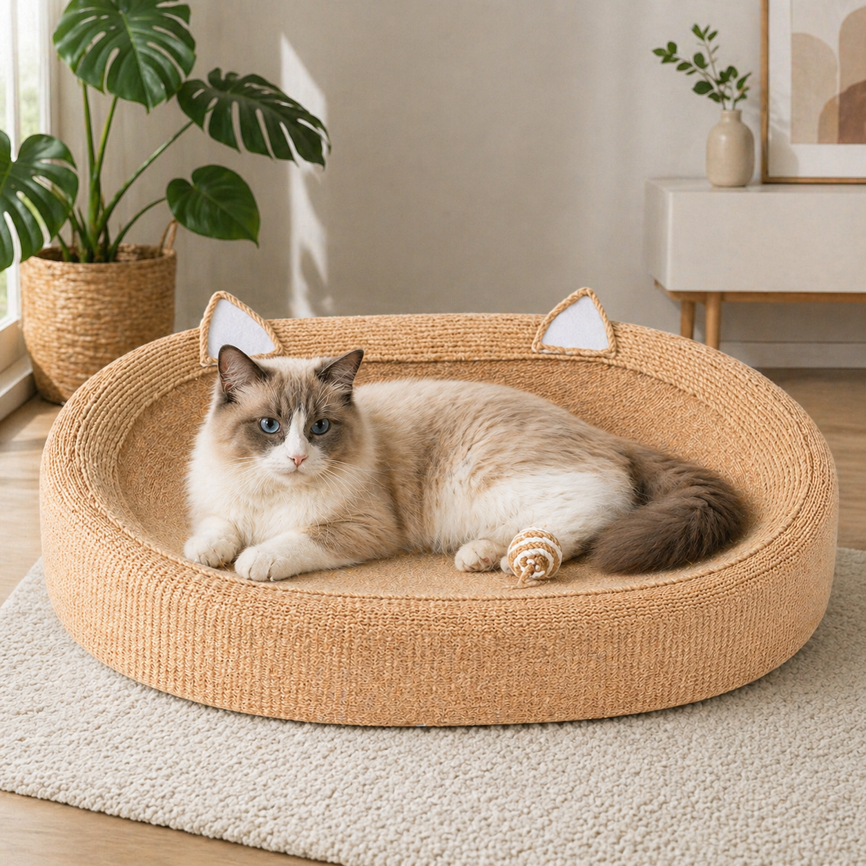 Rascador y Cama para Gatos 2 en 1
