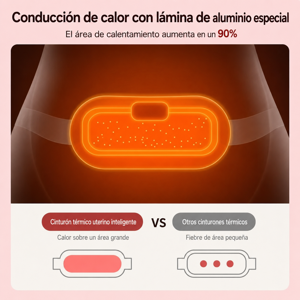 Cinturón Térmico Recargable para Cólicos con Masaje