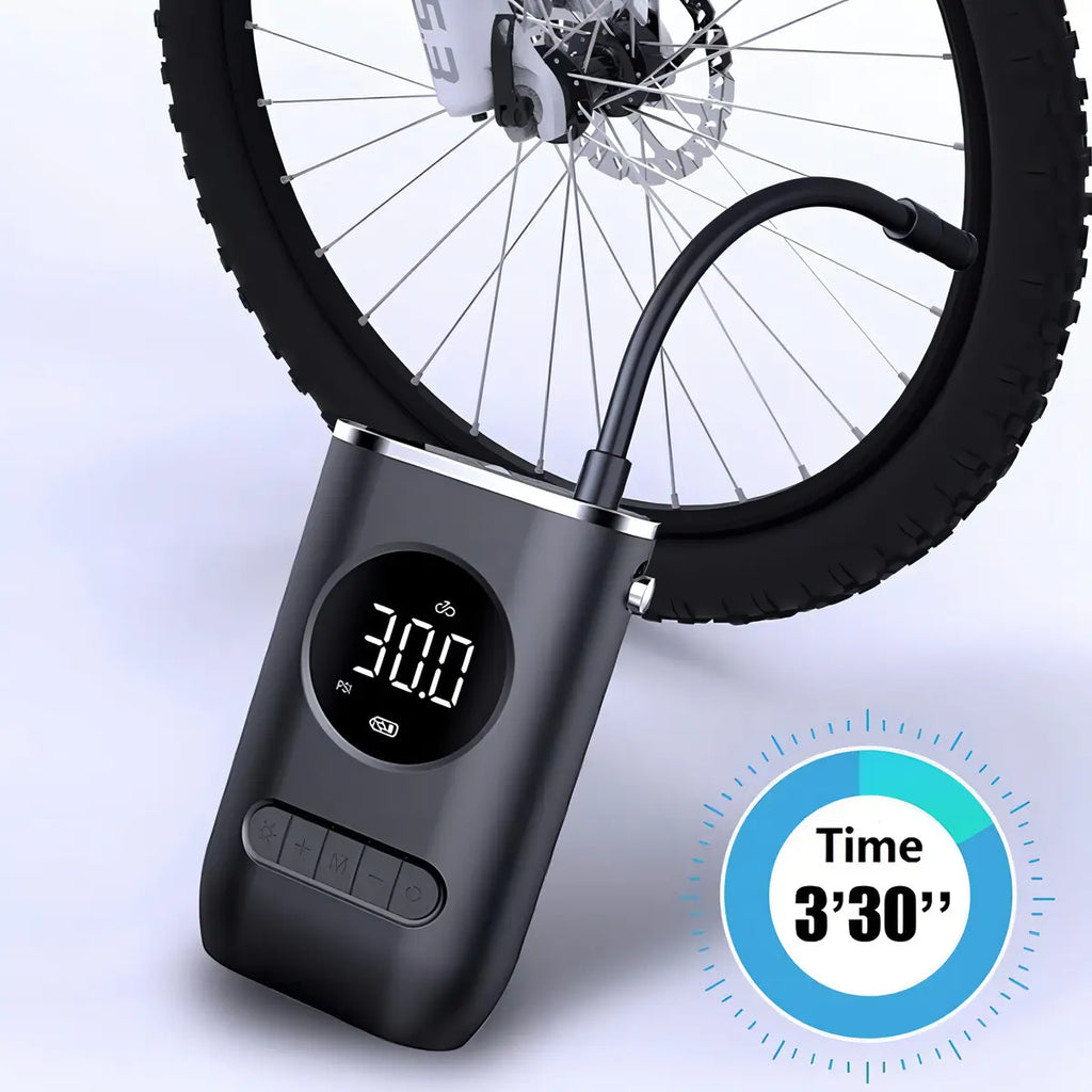 Compresor Mini Portátil Recargable para Carro, moto y Bicicleta