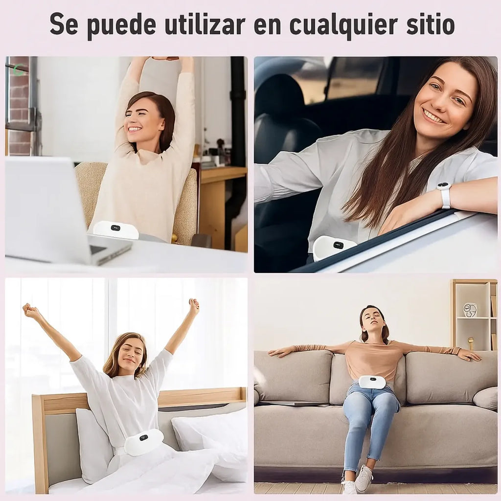 Cinturón Térmico Recargable para Cólicos con Masaje