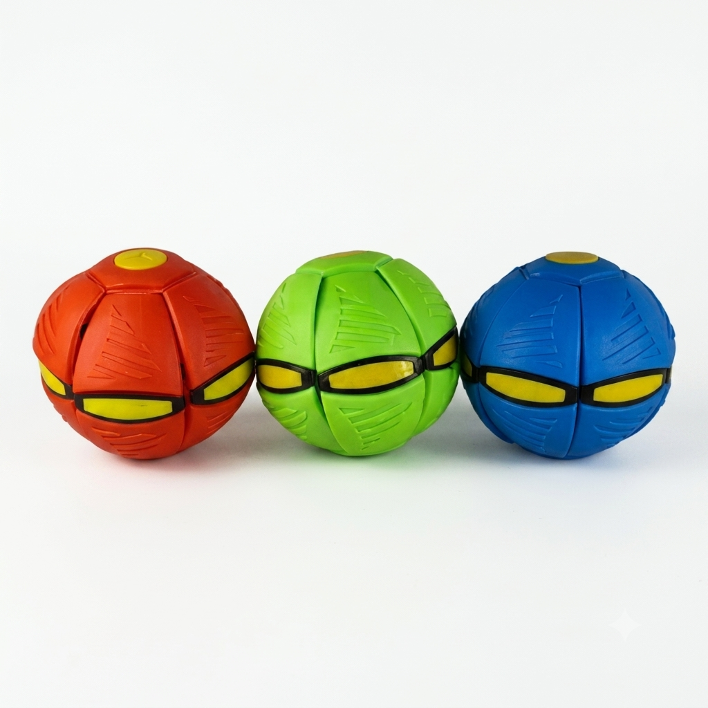 Pelota Voladora 2 en 1 para Perros con Luces LED