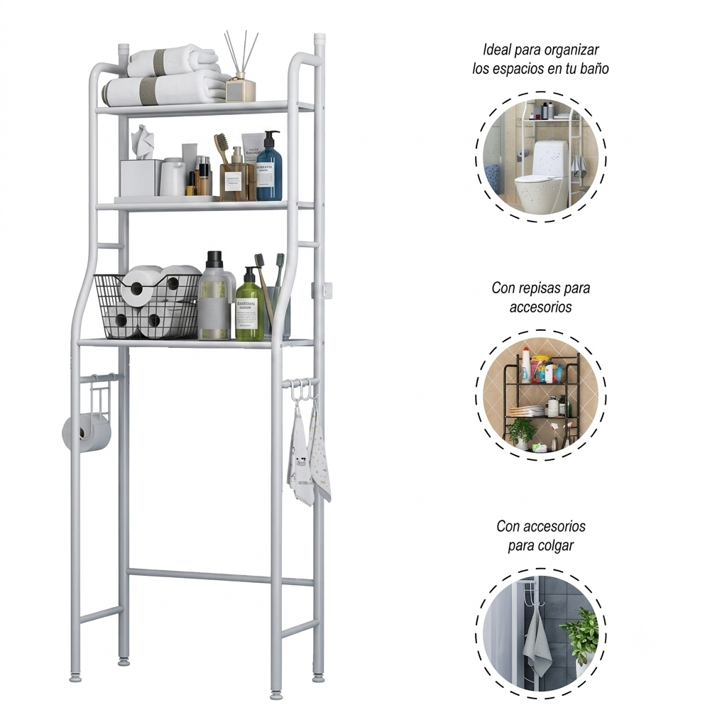 Organizador Tipo Estante para Baño Multifuncional