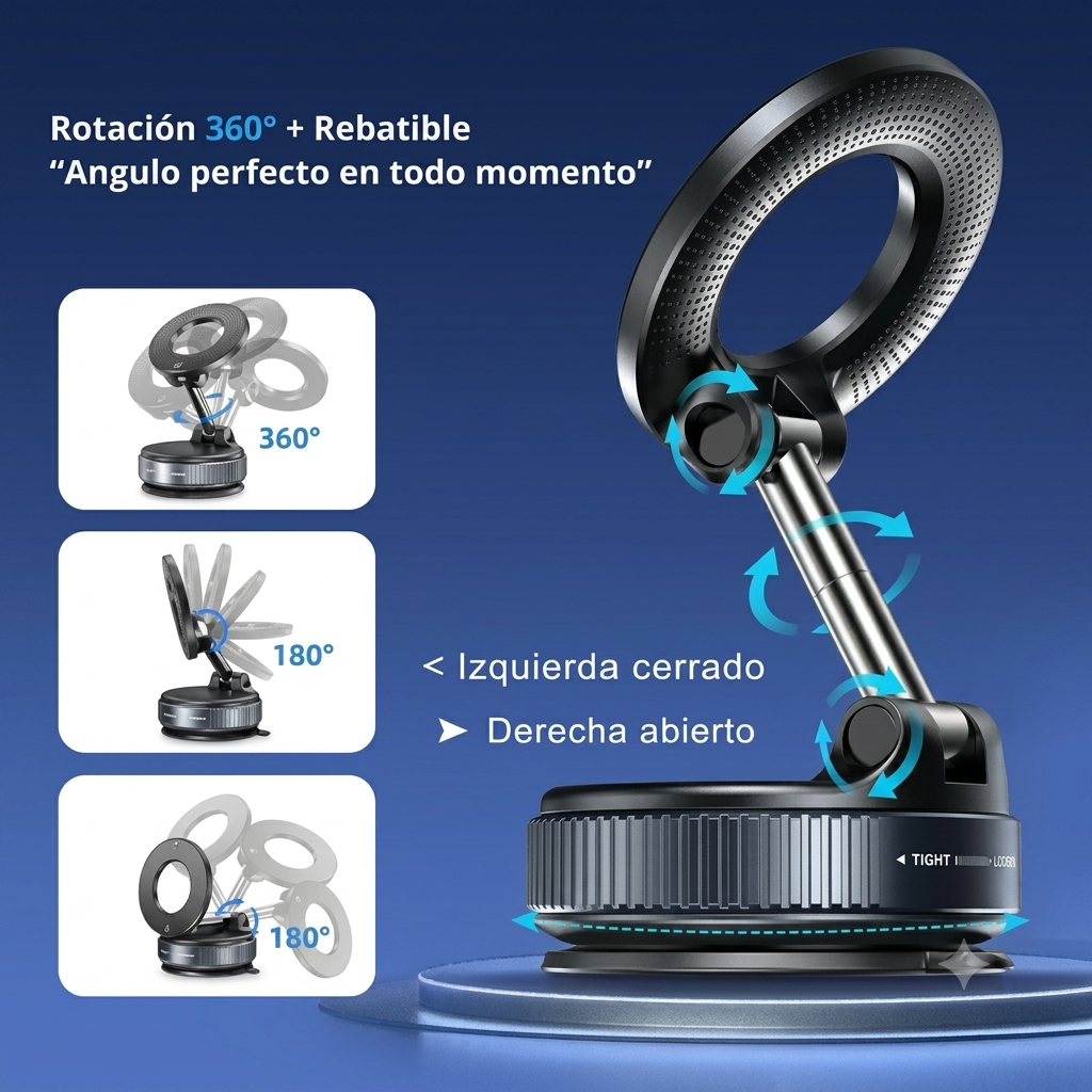 SOPORTE MAGNETICO AL VACIO PARA CELULAR