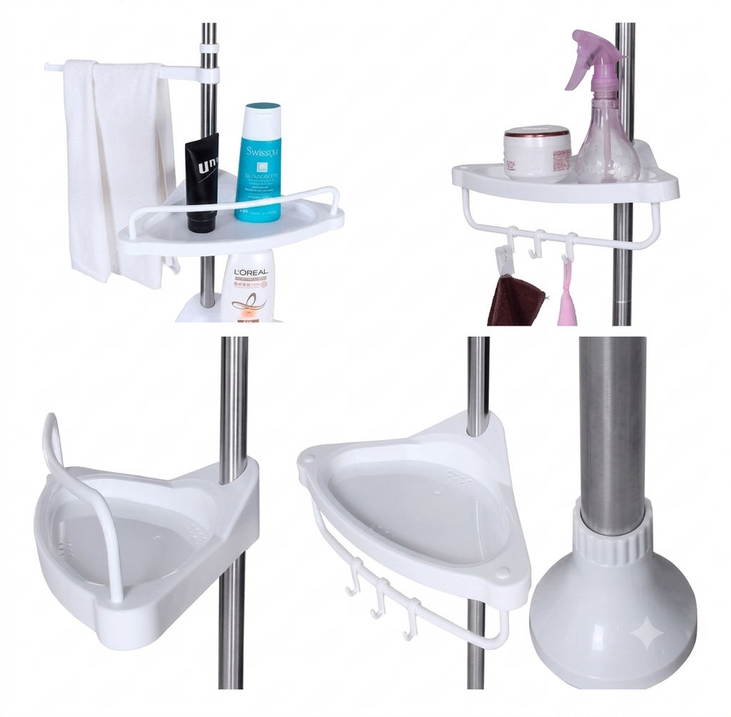 Organizador Esquinero para Baño de 4 Niveles