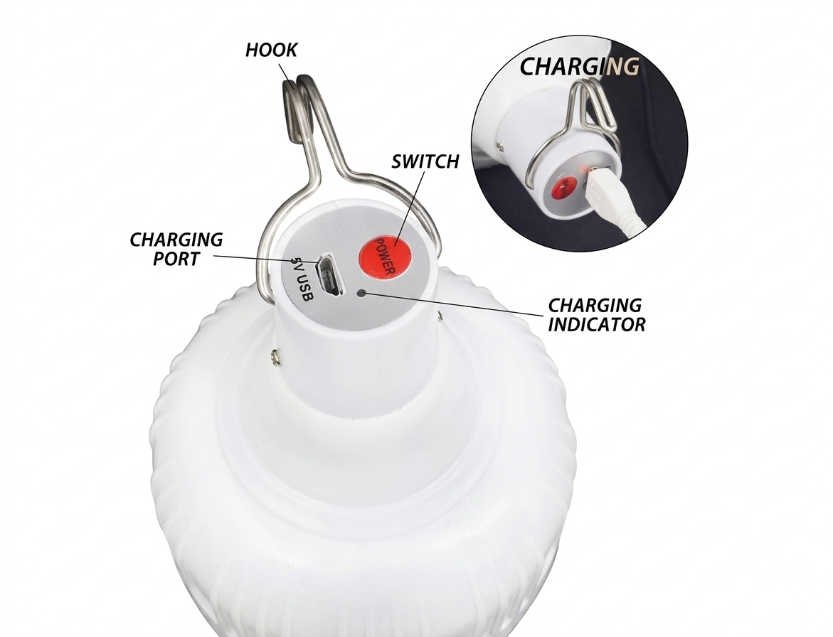 Bombillo LED Recargable Portátil