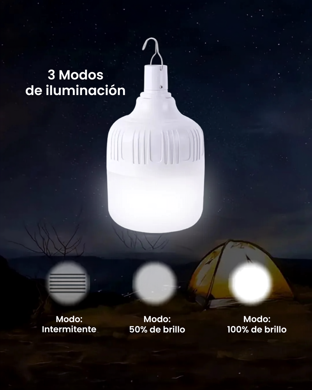 Bombillo LED Recargable Portátil